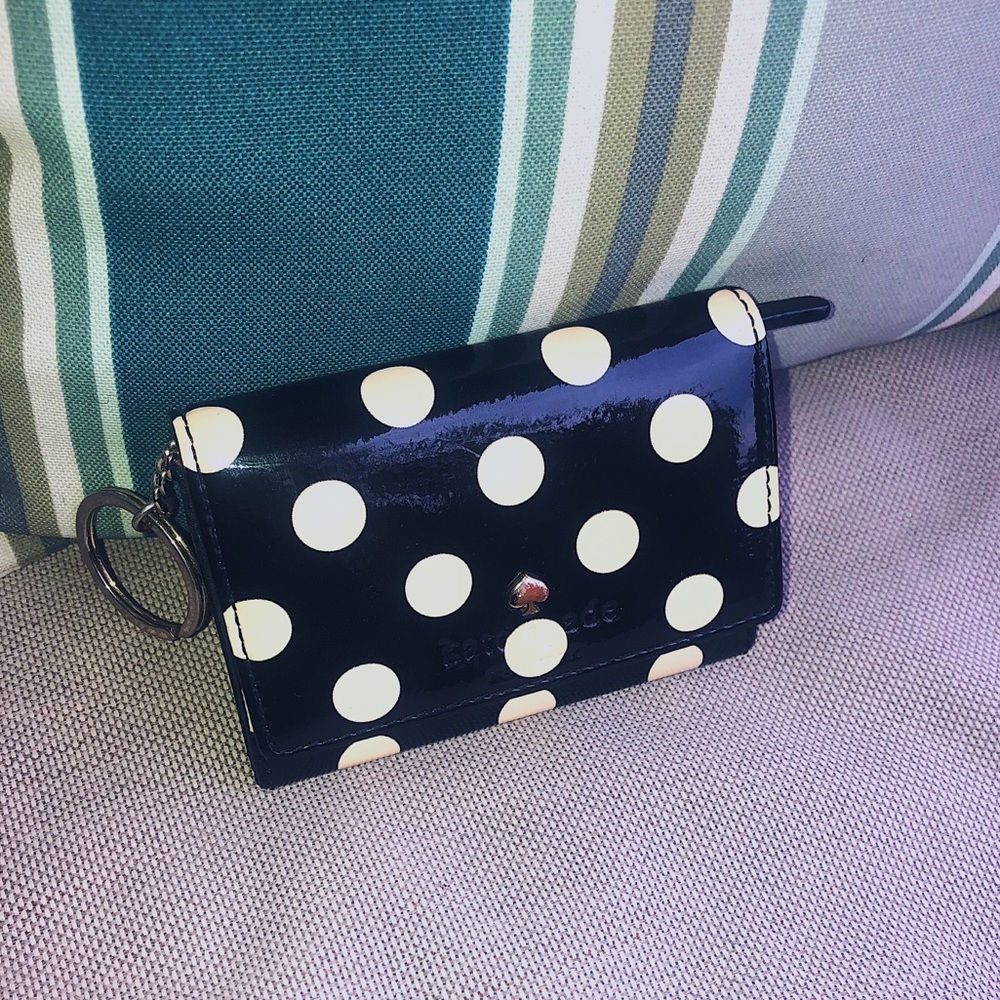 KATE SPADE mini wallet black and white